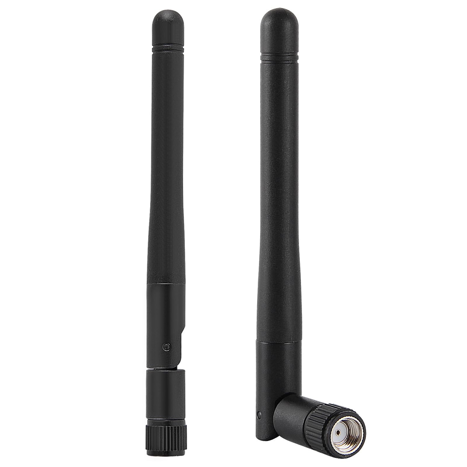 2Pcs Dual Band 3dBi WiFi Antenna 2.4GHz 5GHz 5.8GHz RP-SMA 2pcs 3dBi, Black
