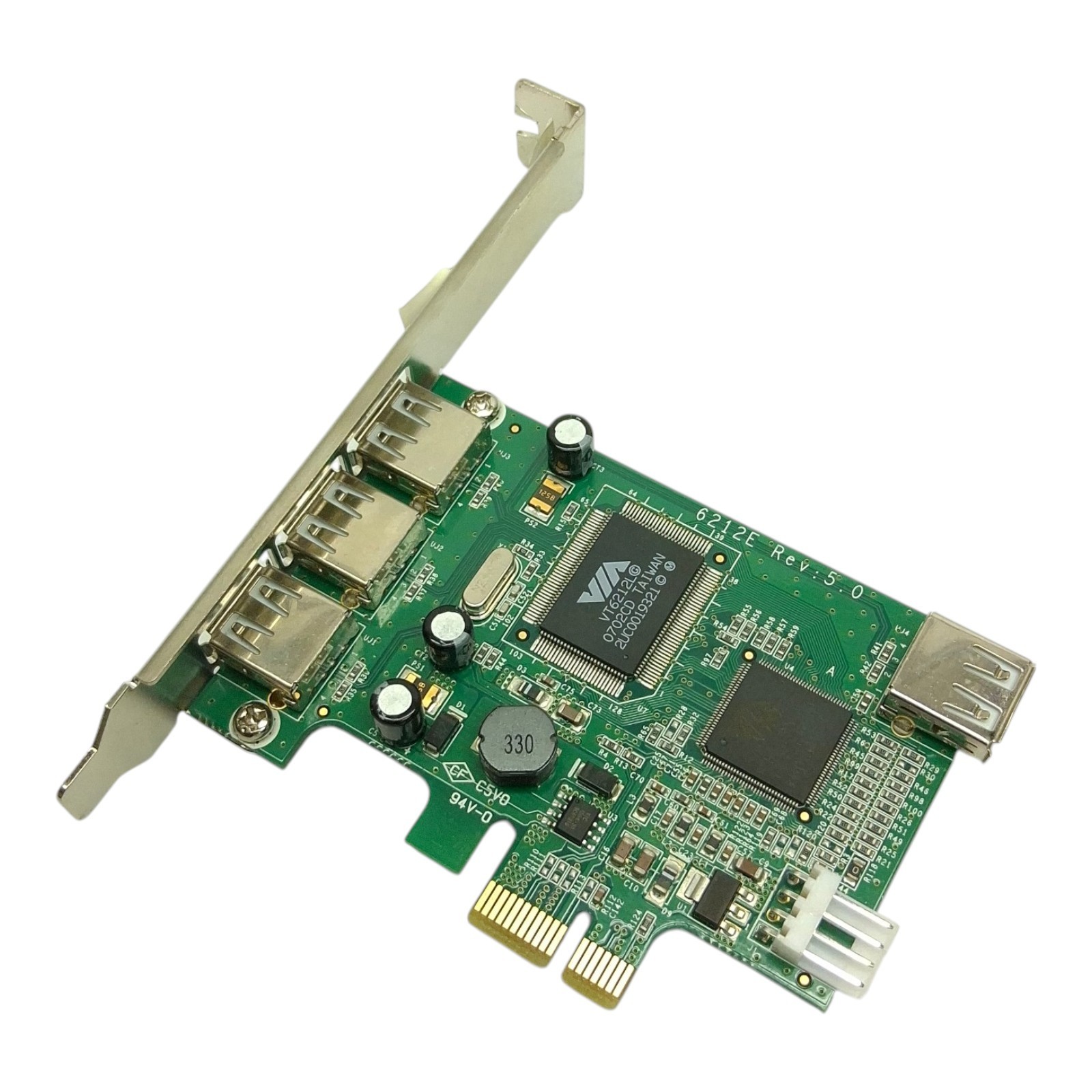 StarTech PEXUSB4DP 4-Port PCIe USB 2.0 Adapter Card VIA VT6212L