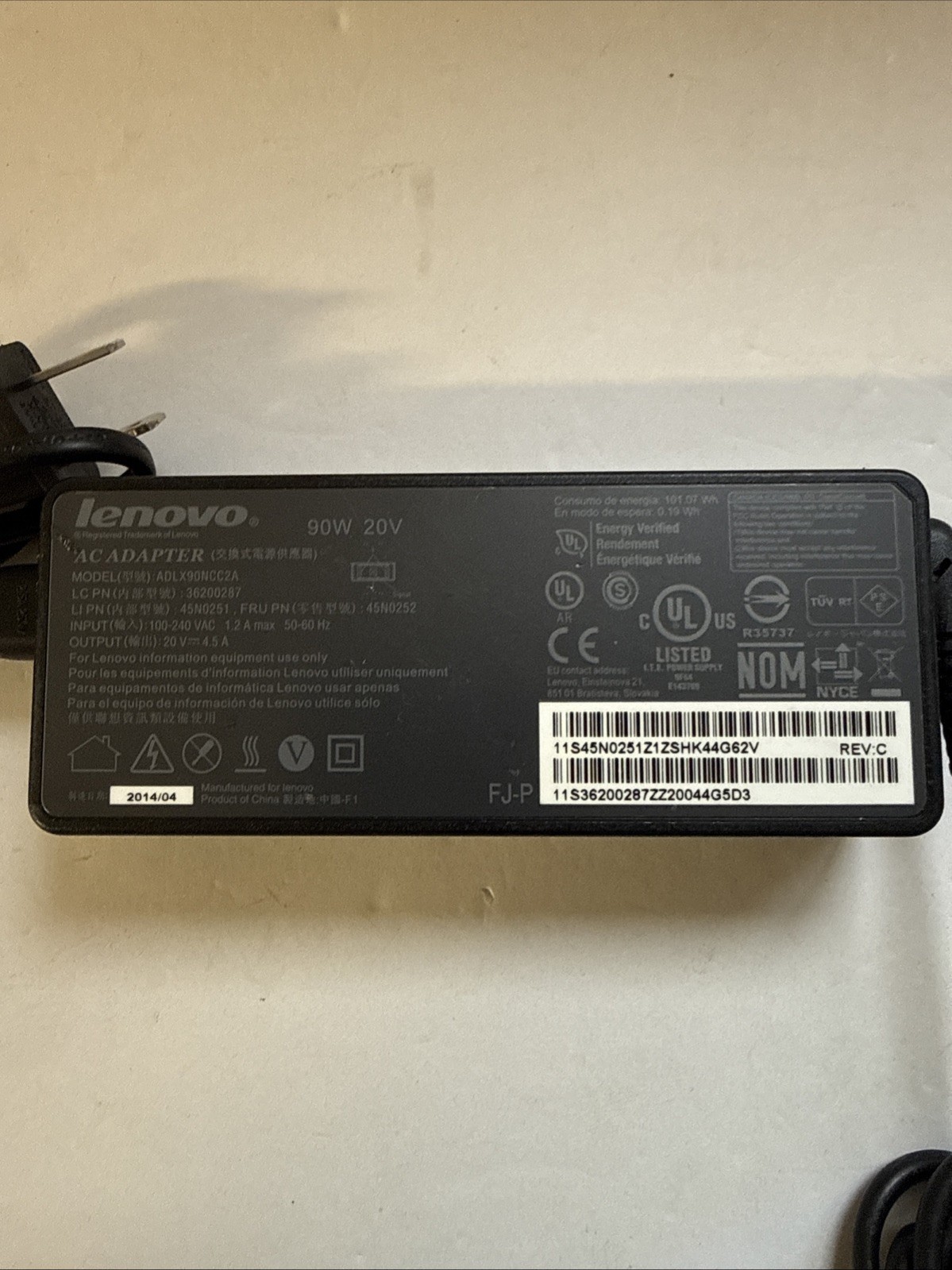 Lot Of 20 Genuine LENOVO 90W AC ADAPTER 20V  4.5A  Mixed Model Numbers