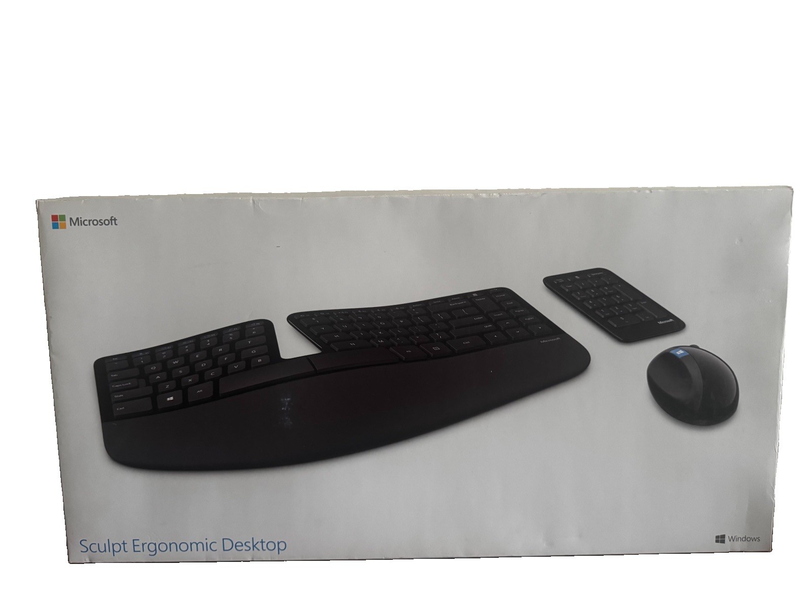 MICROSOFT L5V-00001 Sculpt Ergonomic Desktop Keyboard Mouse Keypad. Tested-Works