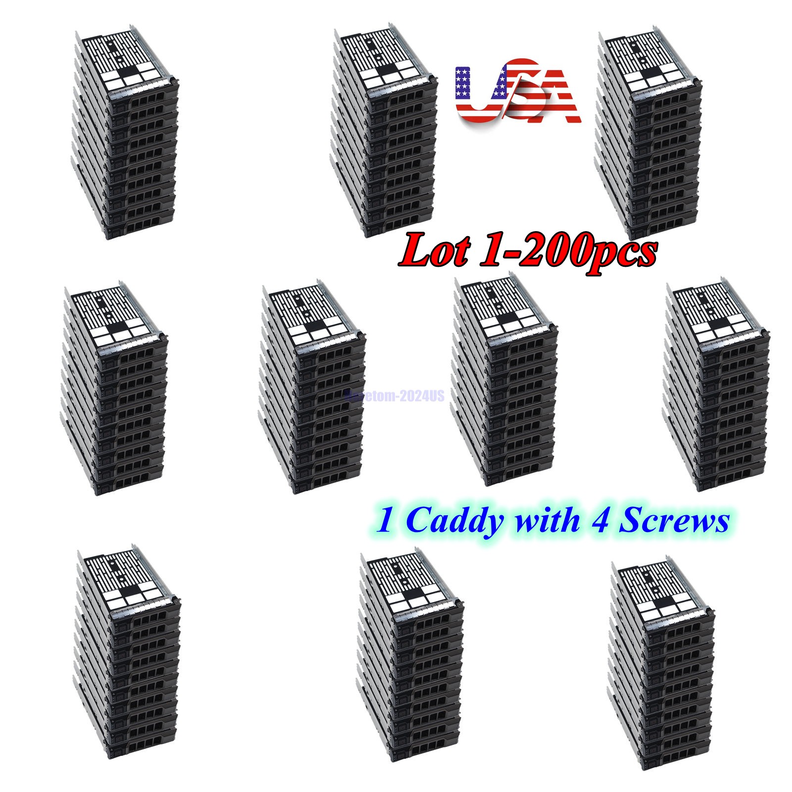 Lot 3.5" KG1CH F238F Dell SAS Caddy Tray For R520 R510 R420 R310 T330 T310 R330