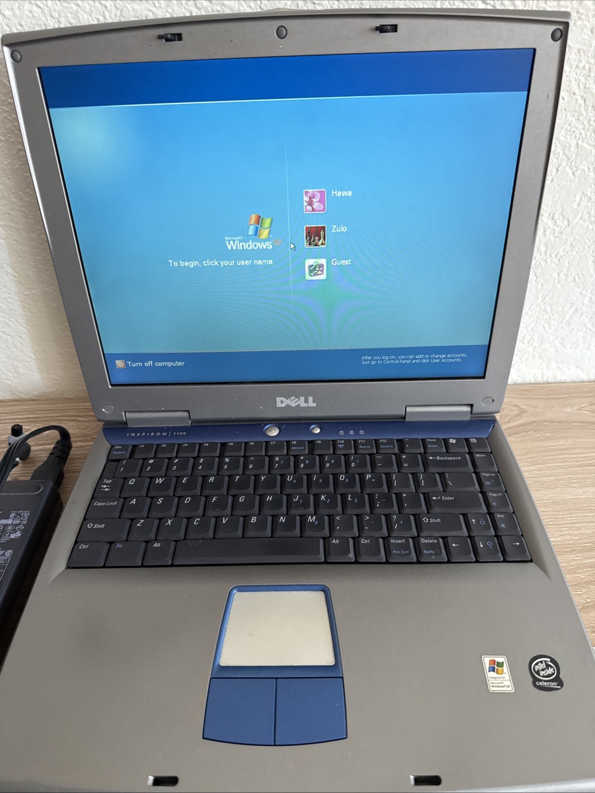 *VINTAGE* Dell Inspiron 1100.14”. 2.4GHz P4.40GB IDE HDD.256MB  Tested Works