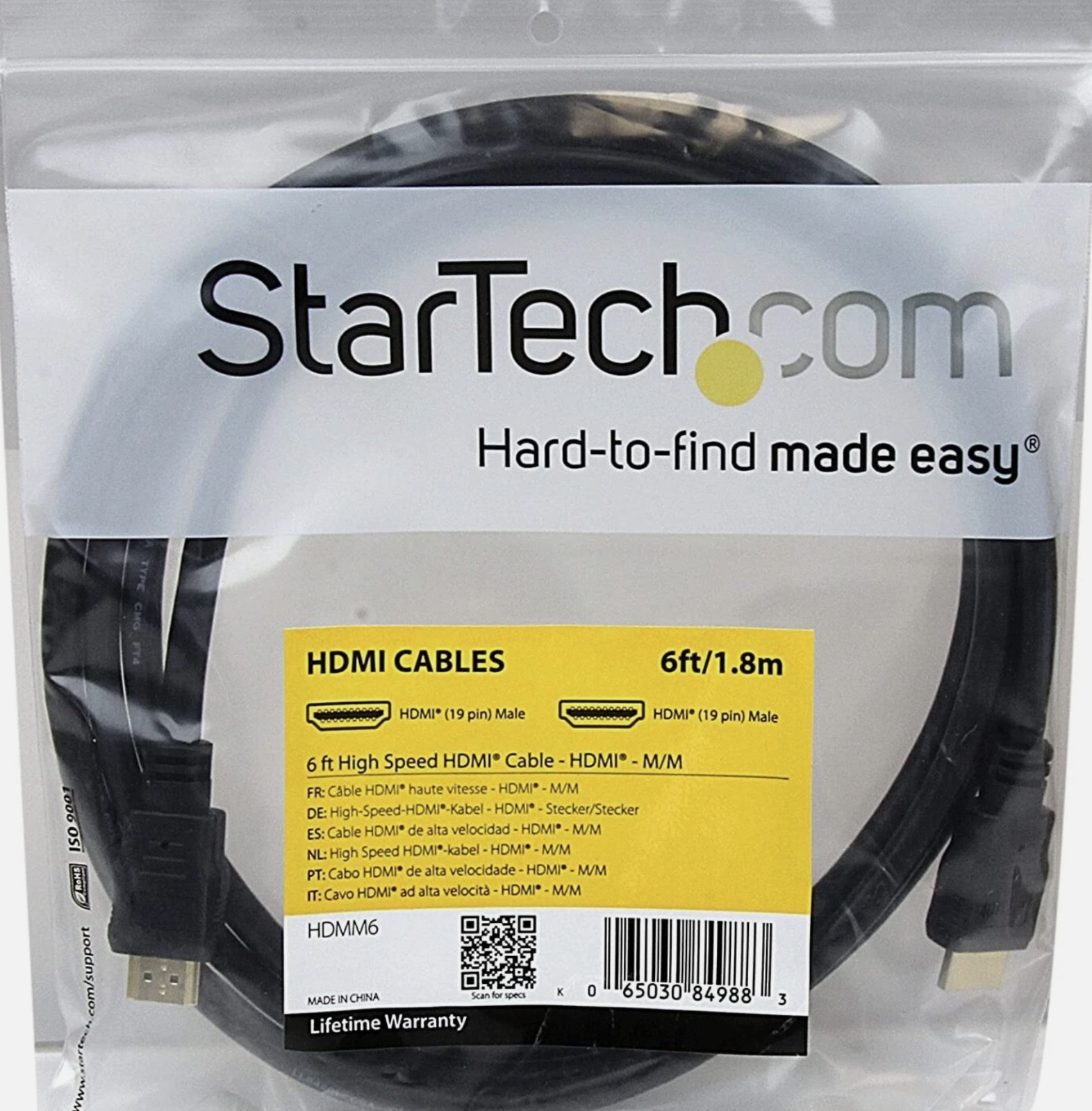 NEW StarTech 6FT 4K HDMI Cable