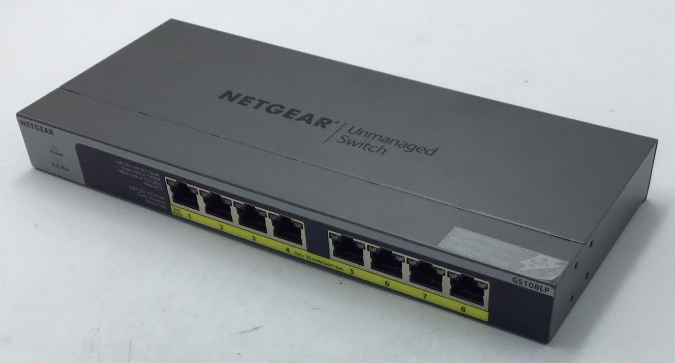 NETGEAR GS108LP 8-port Gigabit Ethernet PoE Unmanaged Switch - No AC Adapter