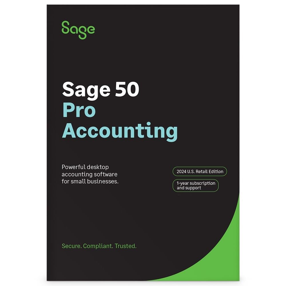 Accounting Software SAGE 50 Pro 2024 U.S. Retail Edition Boxed Version