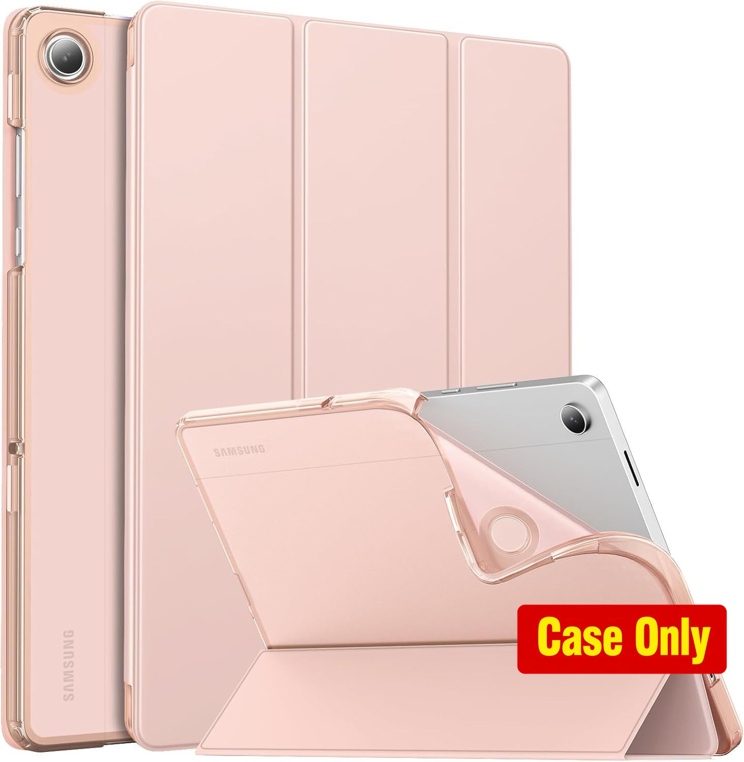 MoKo Soft TPU Translucent Back Case for Samsung Galaxy Tab A11+ 11" 2025, Pink