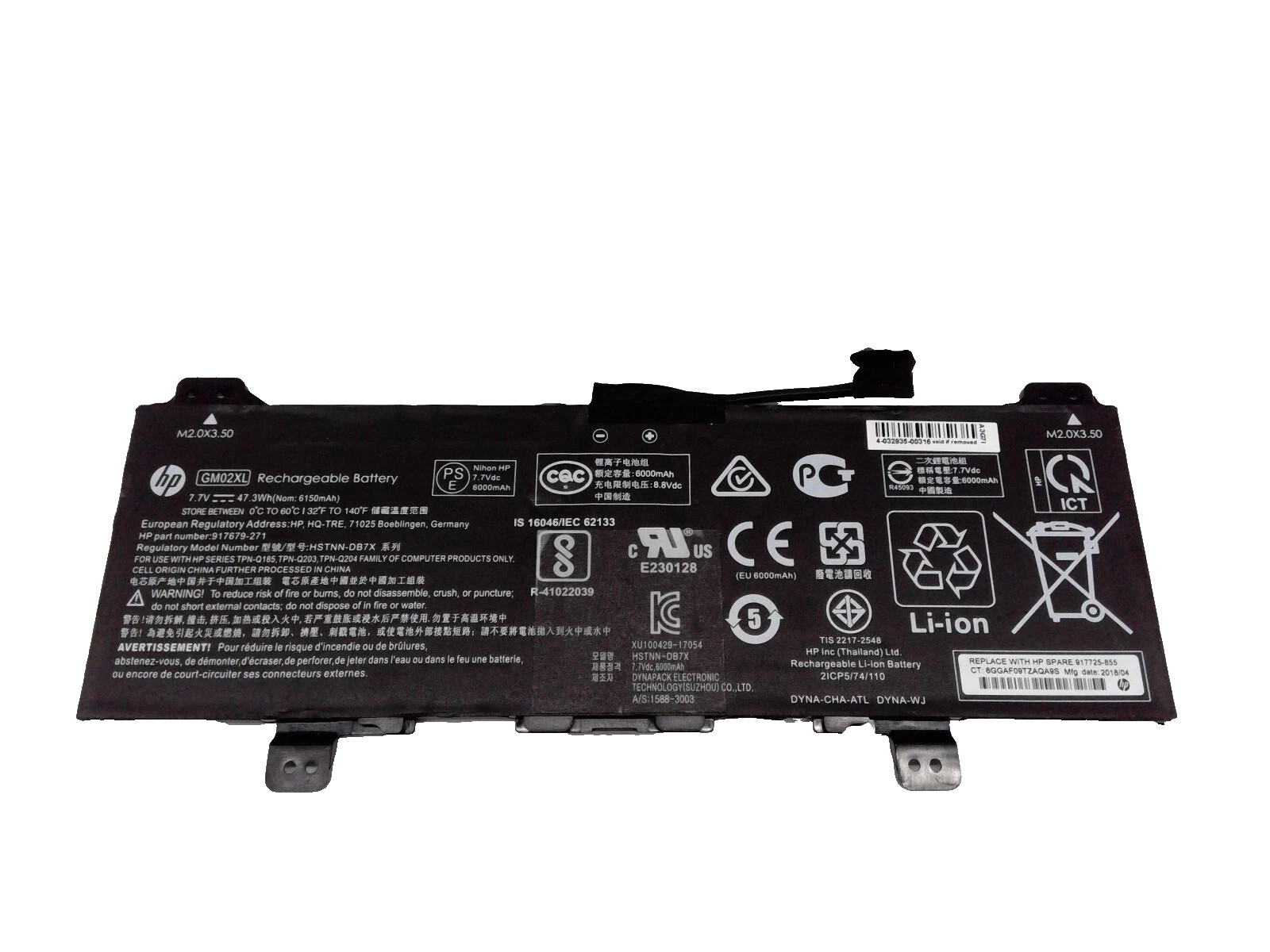 Genuine GM02XL Battery For HP Chromebook X360 11 G1 EE HSTNN-UB7M 917725-855