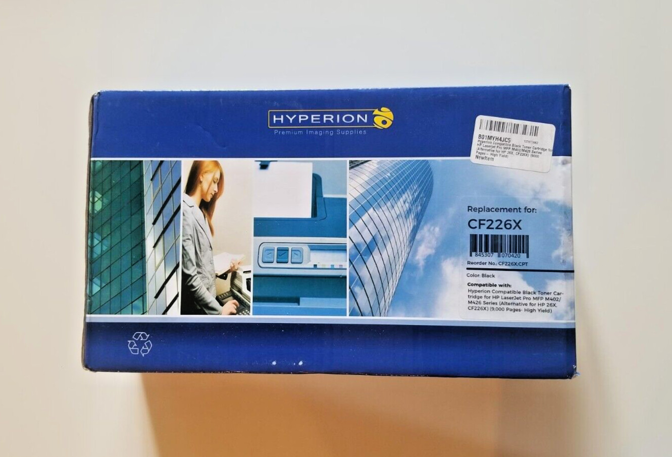 Hyperion Black Toner Cartridge, CF226X, 9000 Pages-High Yield, Brand New.
