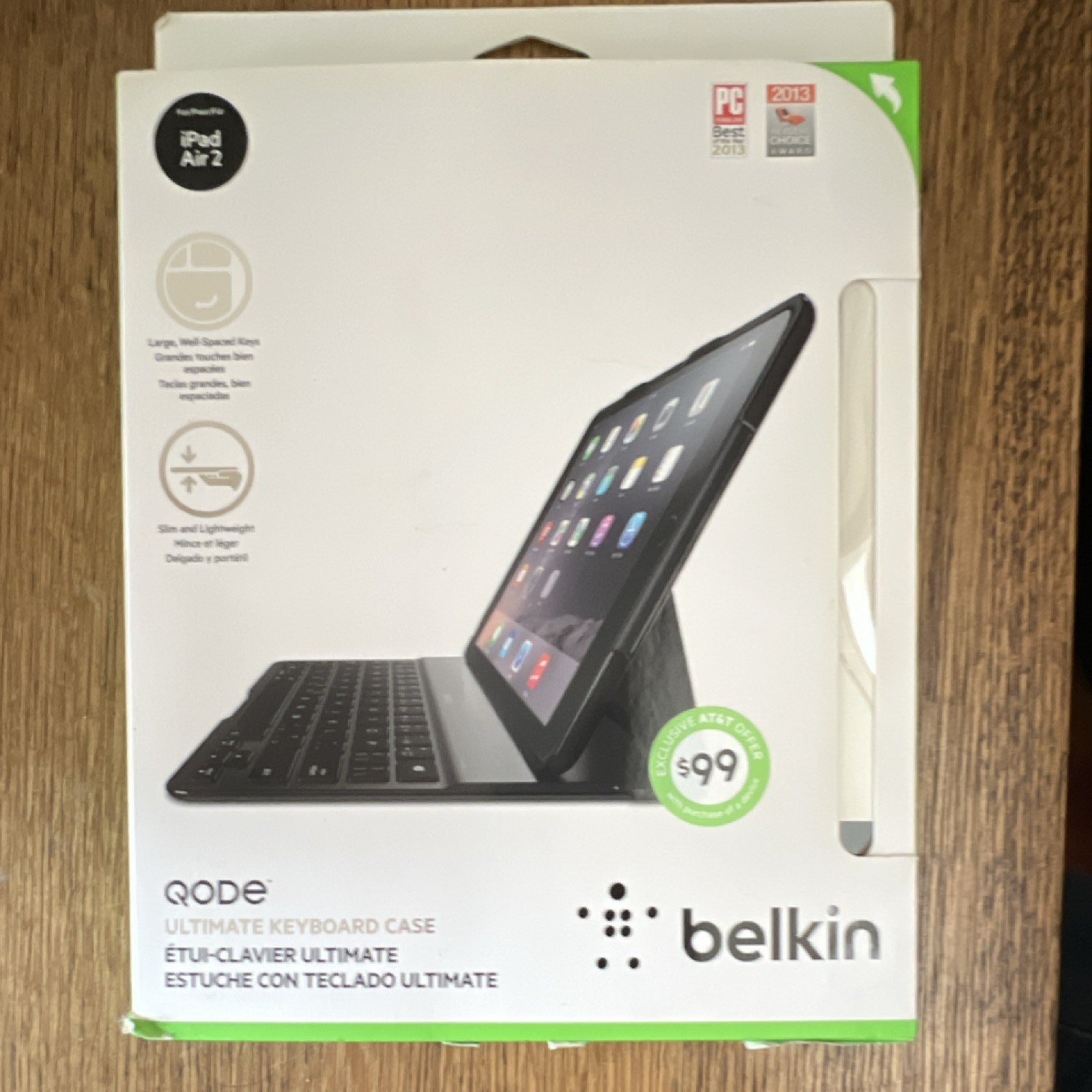 Belkin QODE Ultimate Aluminum Keyboard Case Black Bluetooth for iPad Air 2