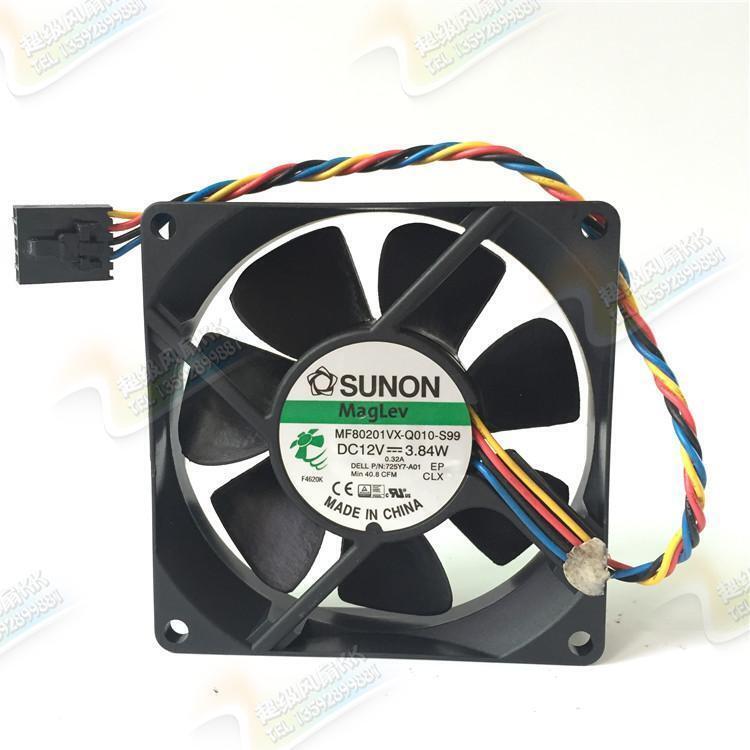 MF80201VX-Q010-S99 80x80x20mm DC12V 0.32A 3.84W 4-Wire Cooling Fan 1pc New