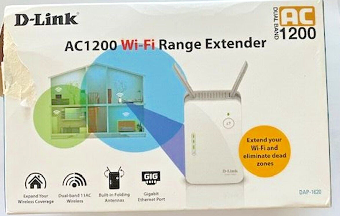 D-Link DAP-1620 AC1200 Dual-Band Wi-Fi Range Extender preowned--FREE Ship USA