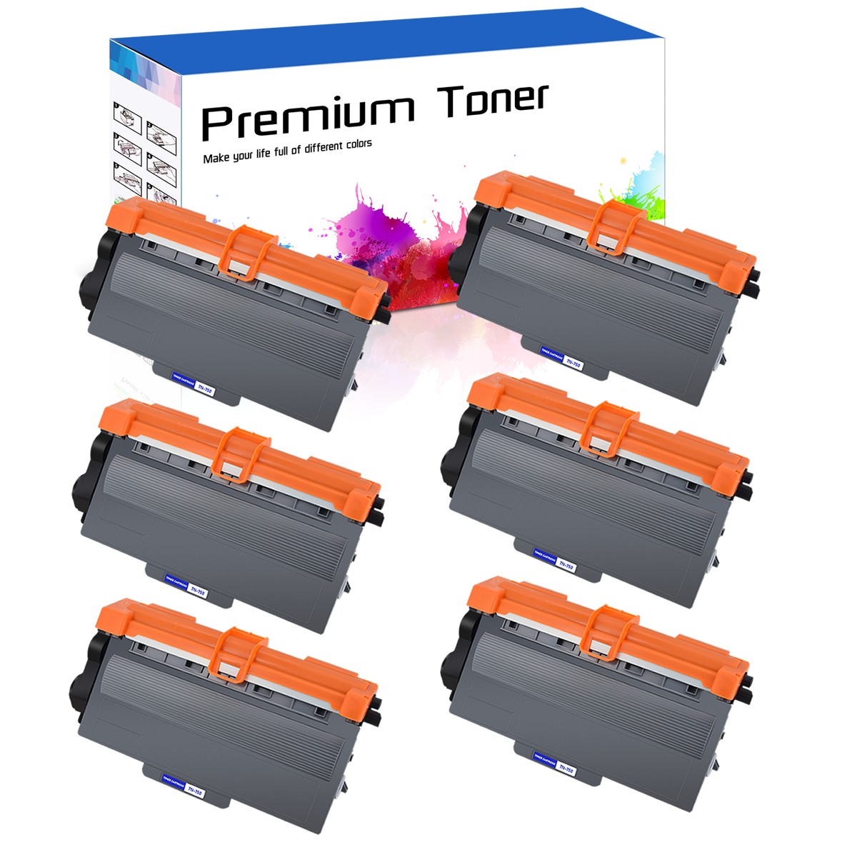6PK High Yield TN750 Toner for Brother TN-750 HL-6180DW MFC-8910DW DCP-8150DN