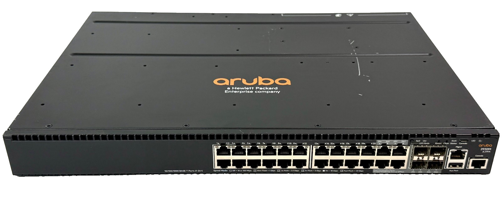 Aruba JL319A 2930M 24G Managed Gigabit Network Switch Working NO PSU Ears Blanks