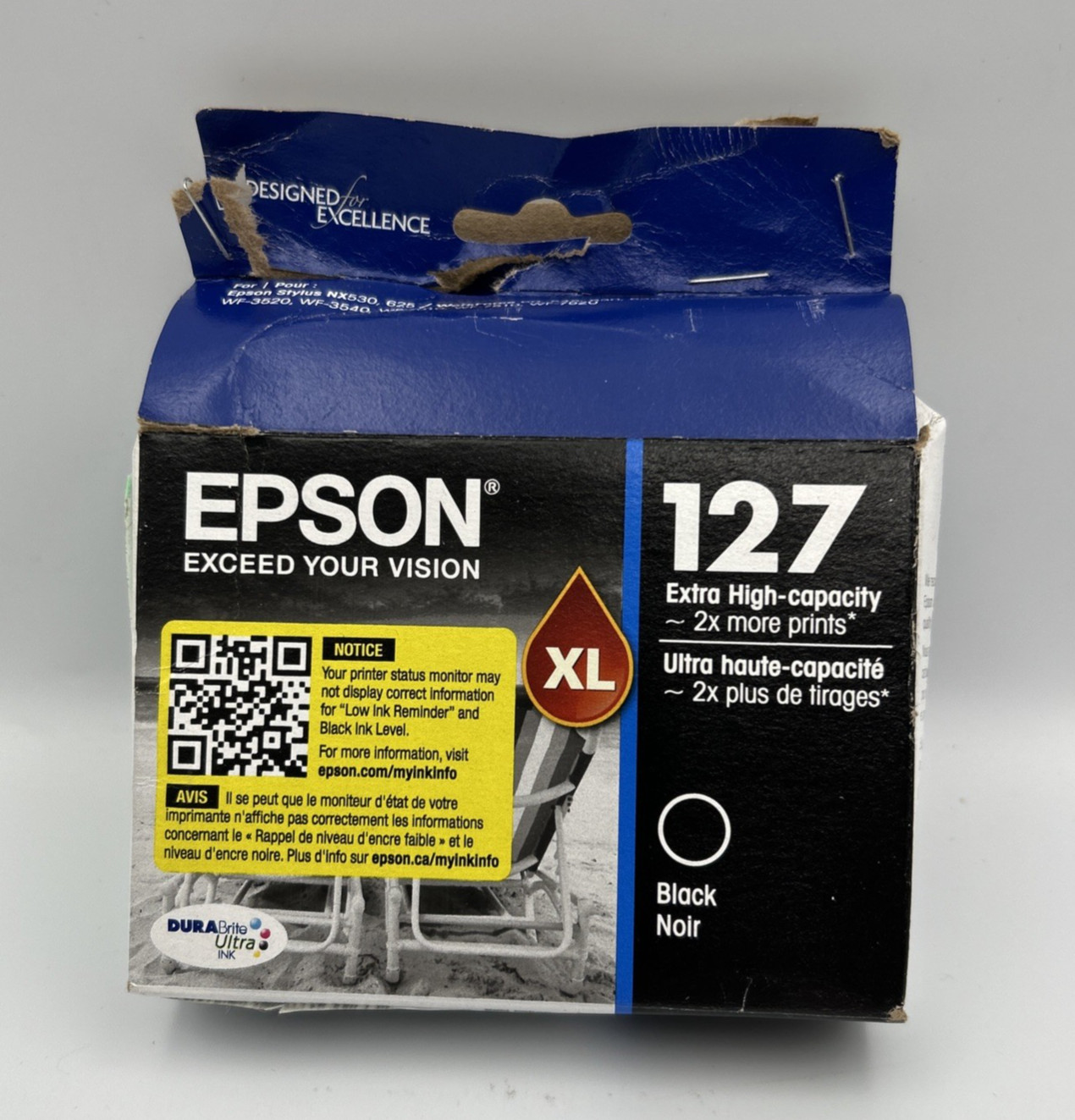NIP - Genuine OEM Epson T127120 XL Ink Cartridge - Black | exp: 09.2027