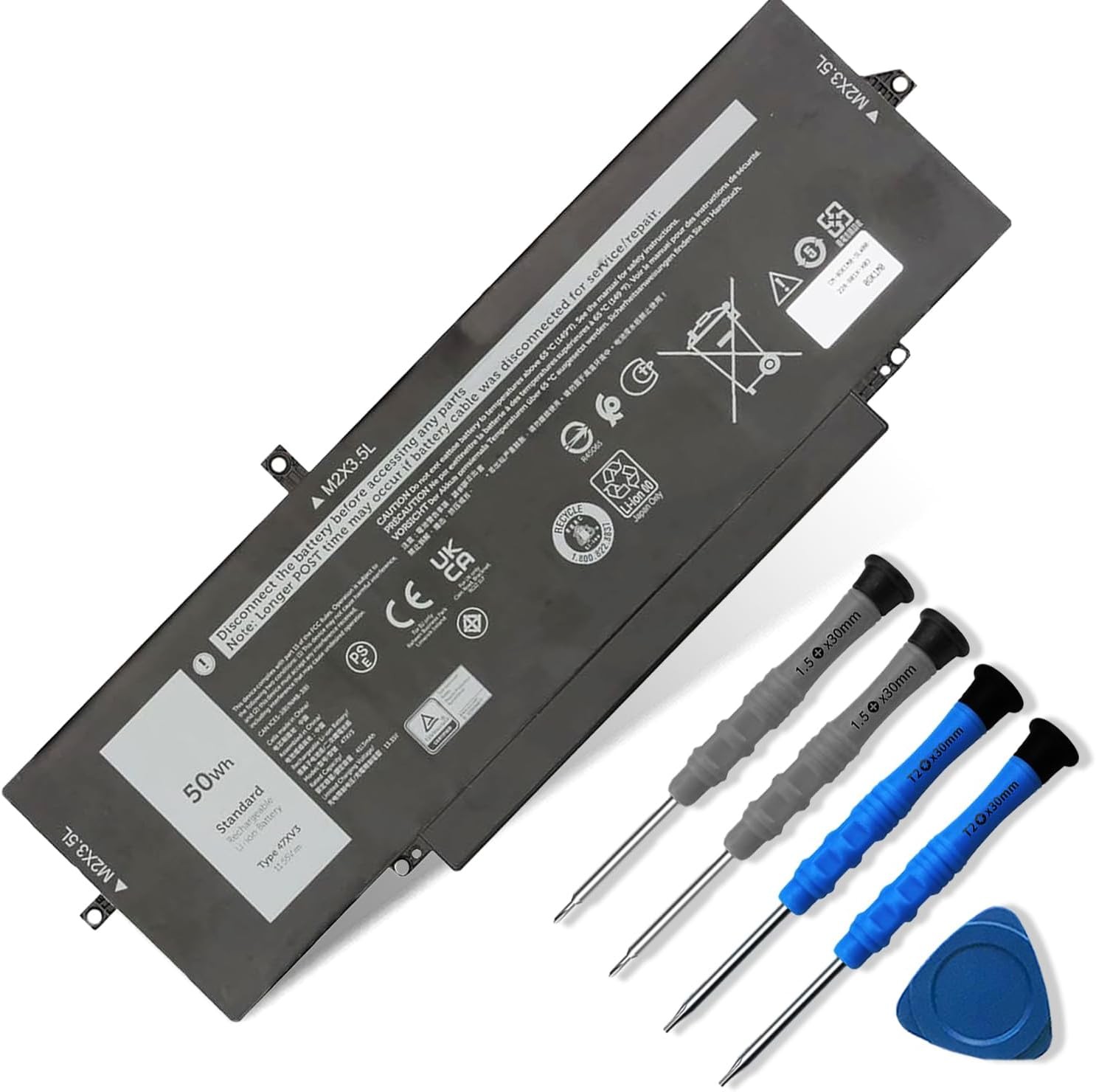 50Wh 47XV3 Laptop Battery Replacement for Dell Latitude 9330 2 in 1 Latitude