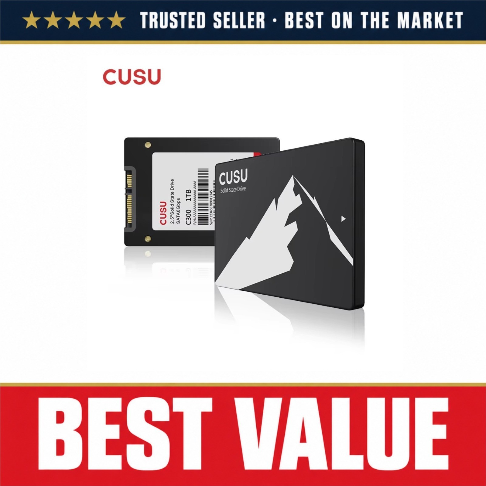 CUSU SSD SATA III 2.5" Internal Solid State Drive 128GB-2TB Laptop Desktop