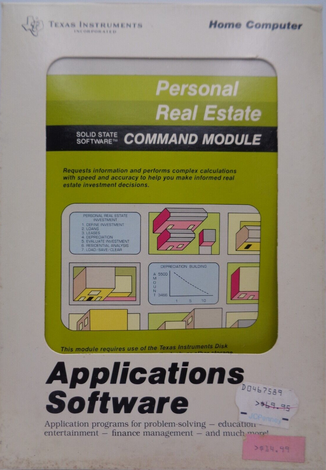 TI-99/4A -- PERSONAL REAL ESTATE (CARTRIDGE PHM3022)
