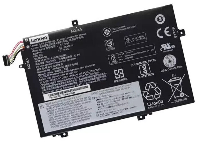Genuine45Wh laptop Battery For Lenovo ThinkPad L480 L580 Series L17L3P52 01AV463