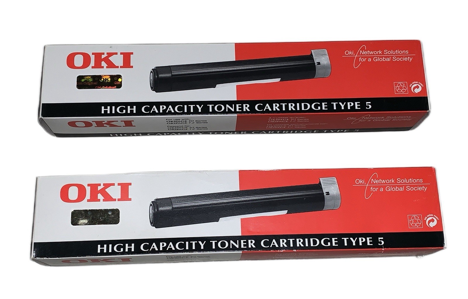 2 x Genuine Toner OKI OkiPage 10 10i 10ex 12 12n 12i 12ex / 40433203 Type 5