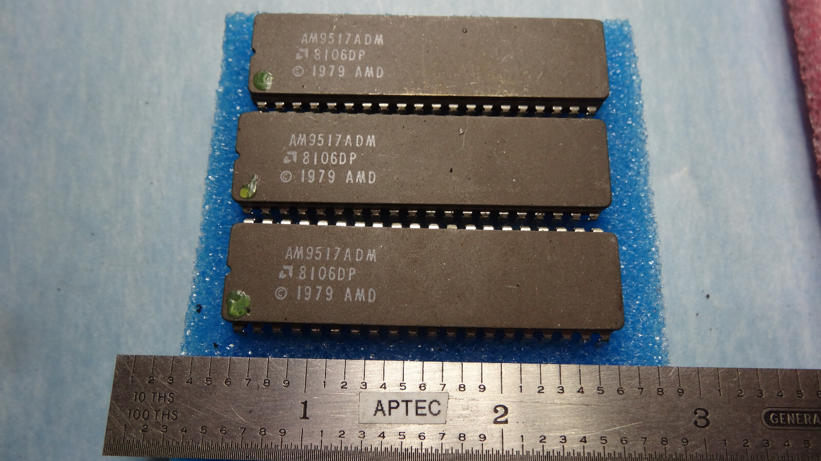 1PC. AMD AM9517ADM Untested 1979 CERAMIC  Vintage 3 AVAILABLE GREEN DOT USED?