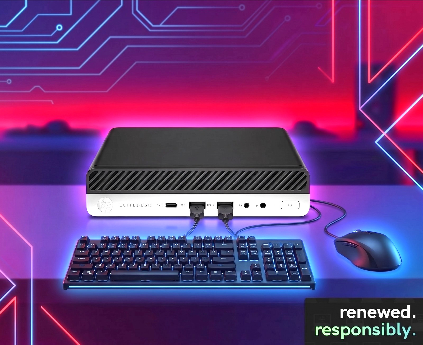 HP Elite Desktop PC: Intel i5 Hexa-Core (8GB RAM- 256GB SSD) Windows 11 Pro