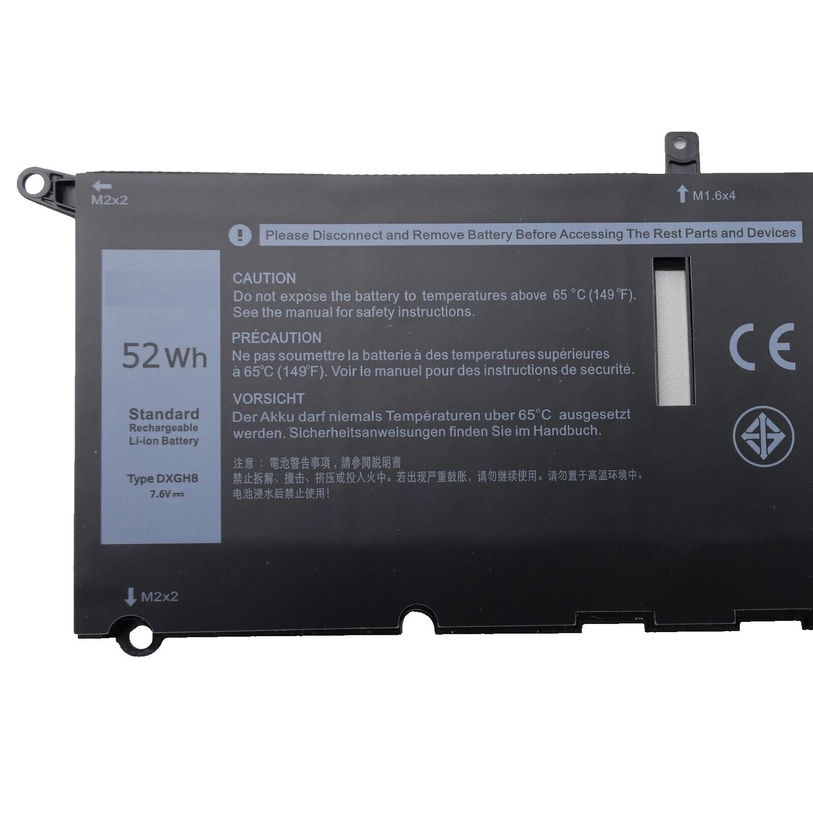 Laptop Battery 52Wh DXGH8 0DXGH8 Battery For Dell XPS 13 9370 9380 Latitude 3301