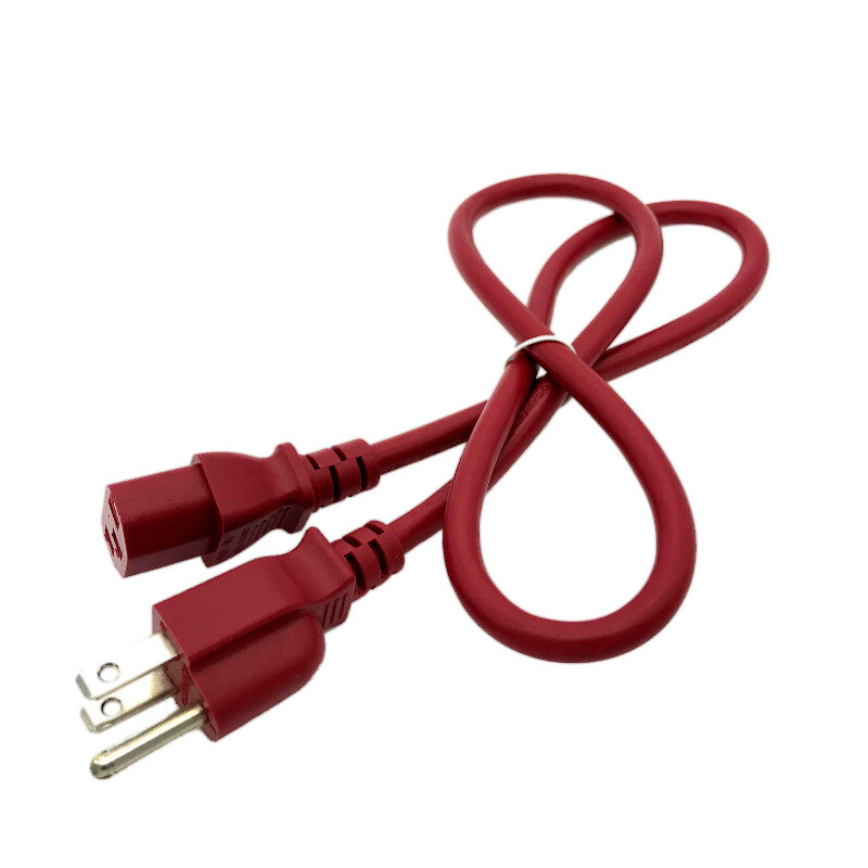 3 Ft Red Power Cable for EIKI LC-XG210 LCD Projector Replacement Cable