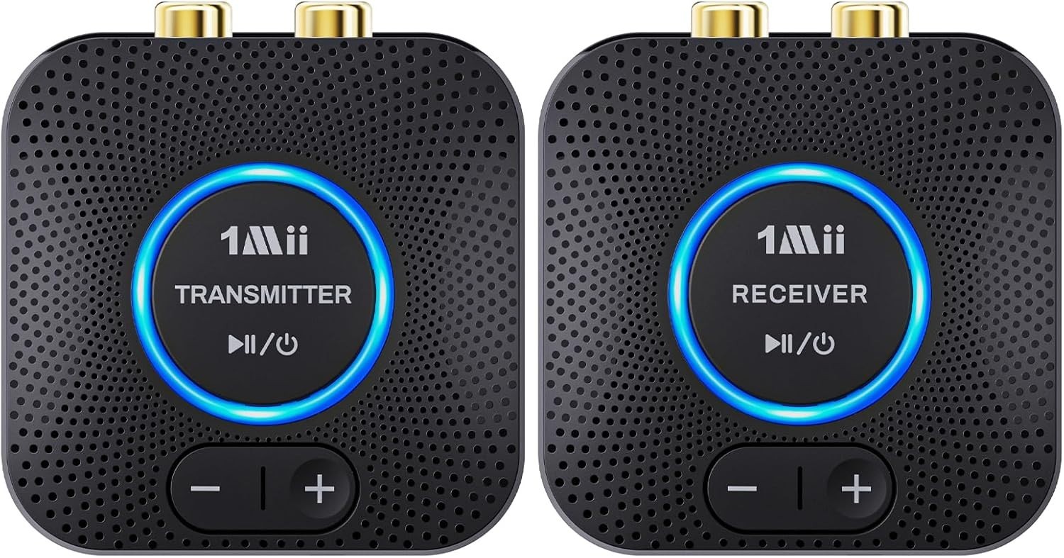 1Mii 2.4GHz Wireless Audio Transmitter Receiver Set 1 TX+1 RX for TV, 262Ft/8...
