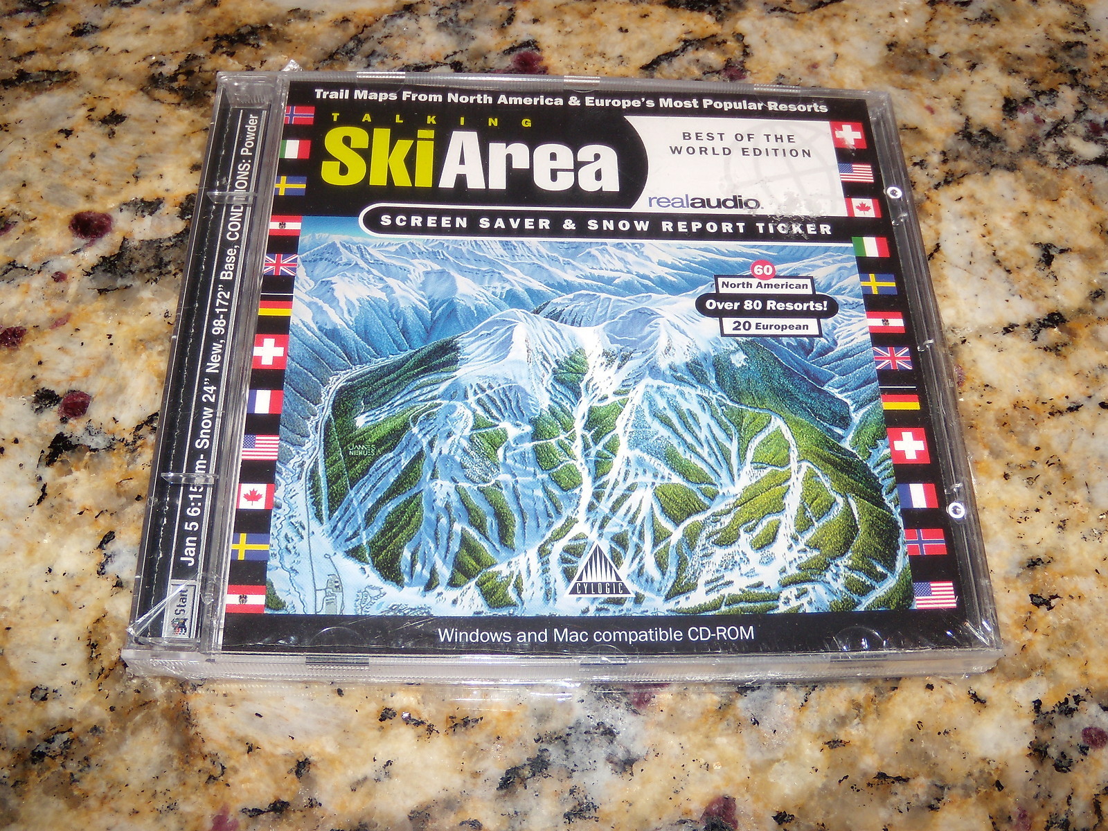 Talking Ski Area Screen Saver Ans Snow Report Ticker (PC) Game New