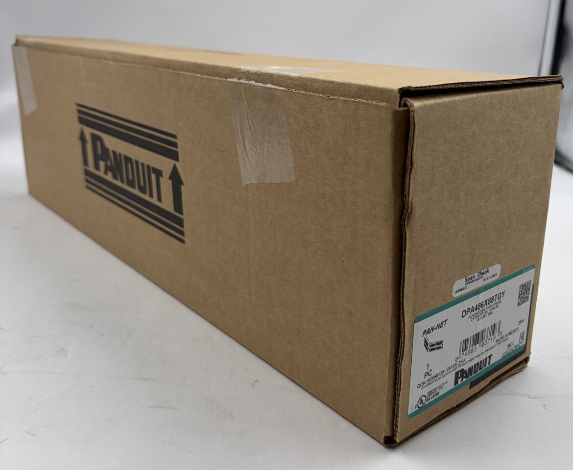PANDUIT DPA486X88TGY DP6 CAT 6A 10GIG 48 PORT ANGLED PATCH PANEL