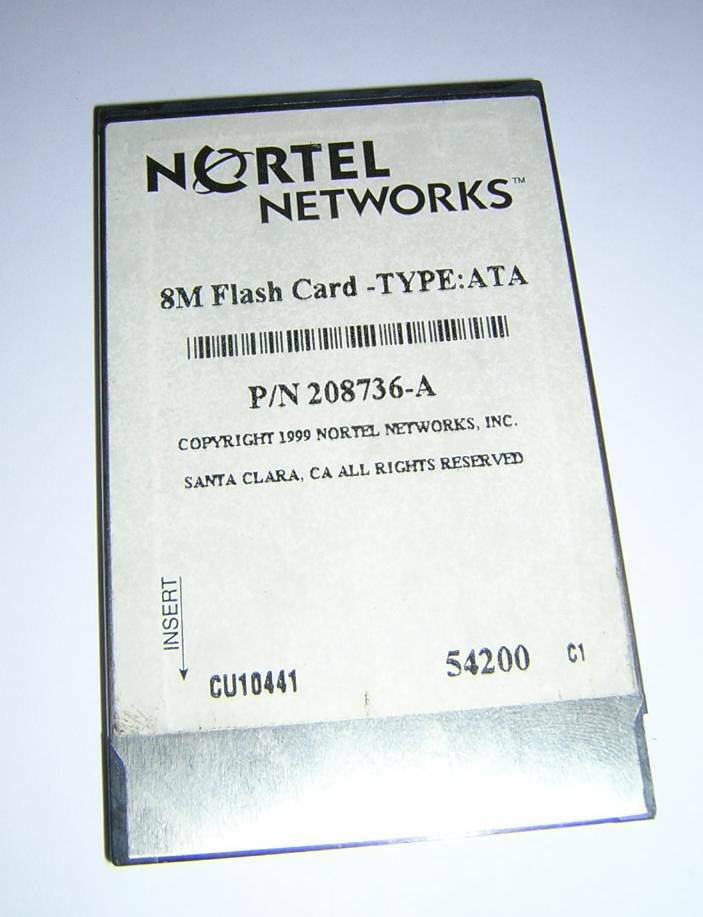 Nortel Networks Passport 8000 8M Flash Card ATA 208736-A Centennial FA008M-F2-66