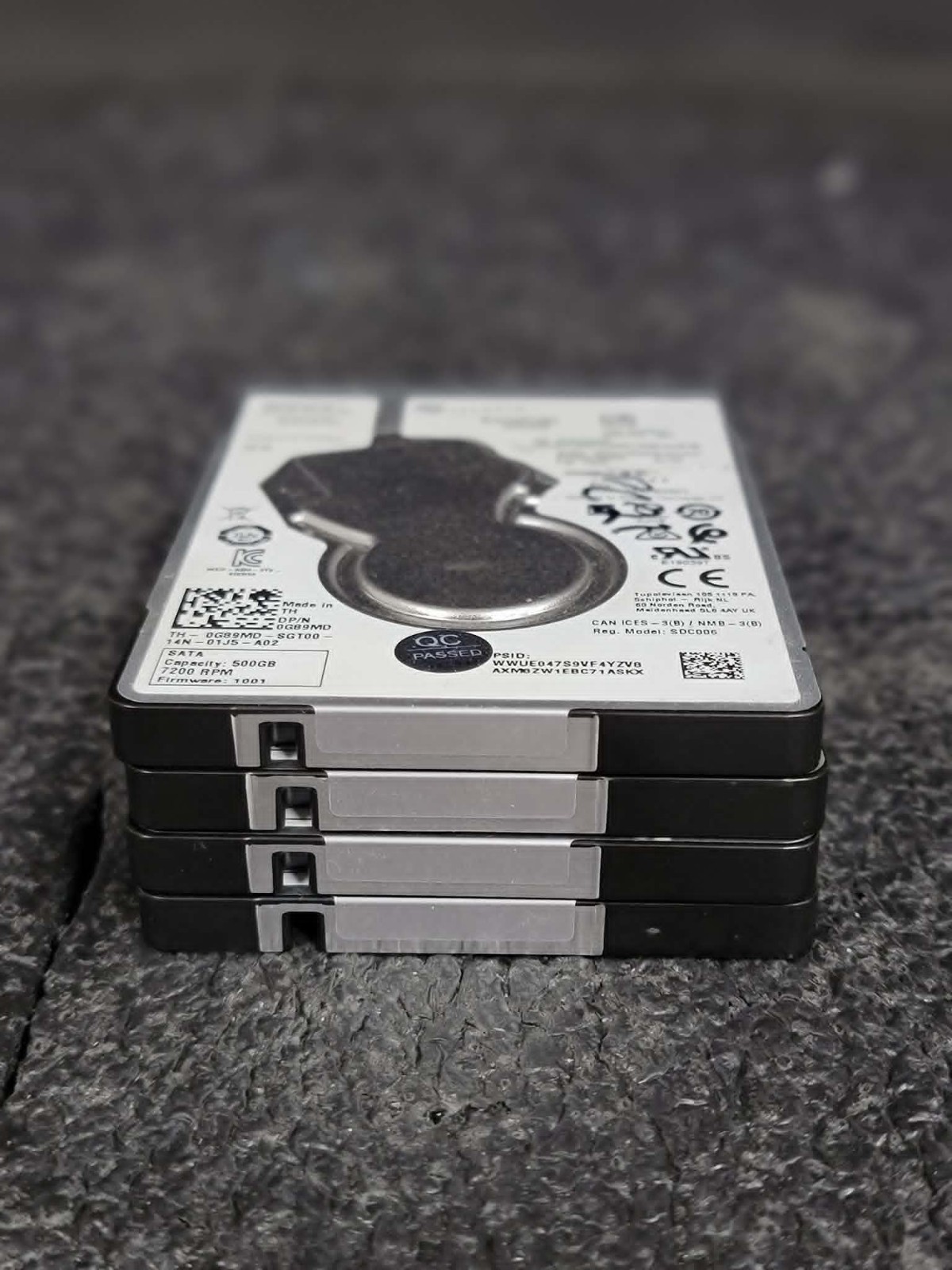 Lot of 4 Dell G89MD ST500LM034 500GB 7.2K RPM 128 MB Cache 6 Gb/s 2.5" HDD