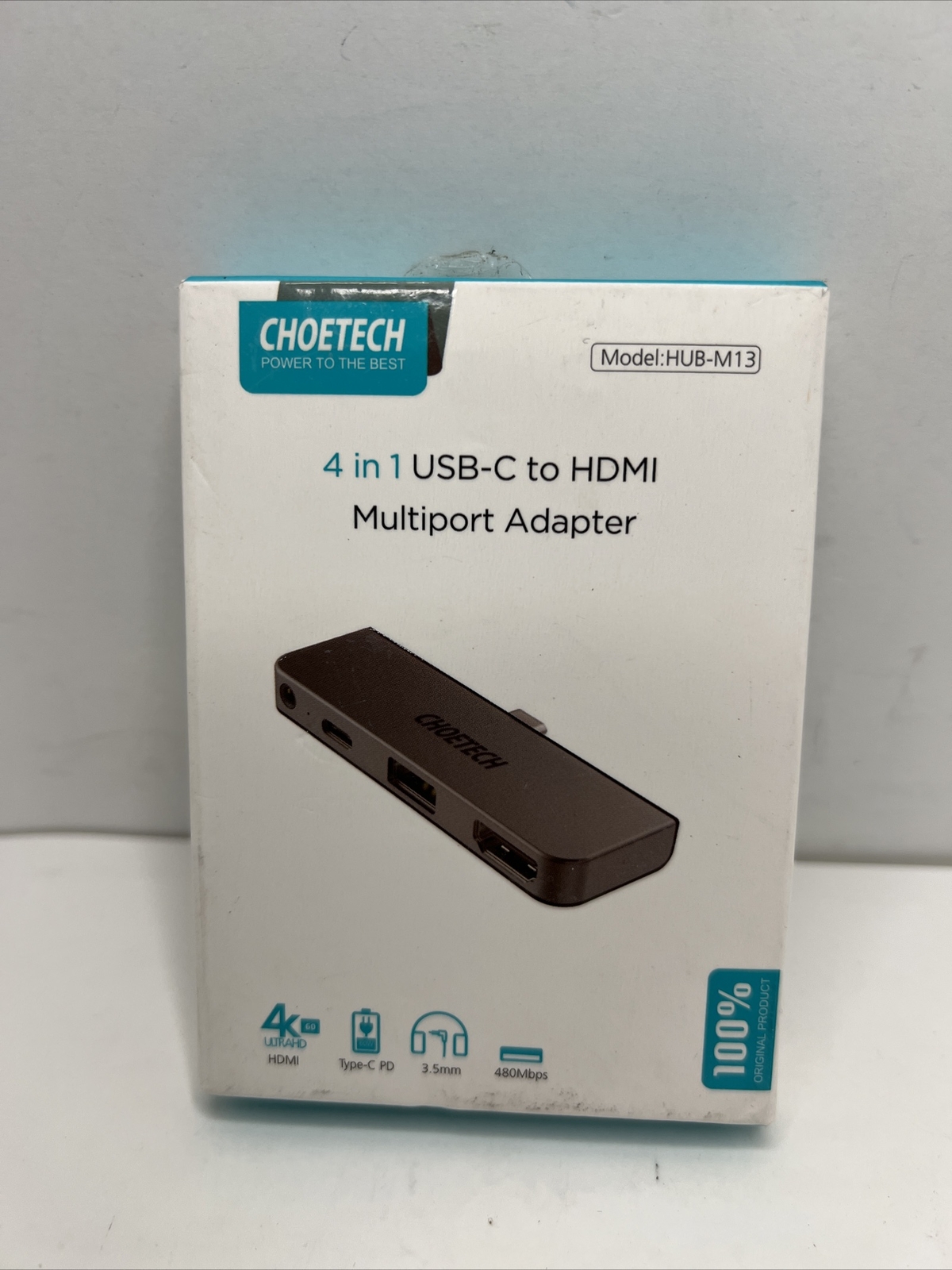 Choetech USB Type C 4 in 1 Hub 4K 60HZ HDMI PD 60W Audio HUB-M13 for iPad Pro
