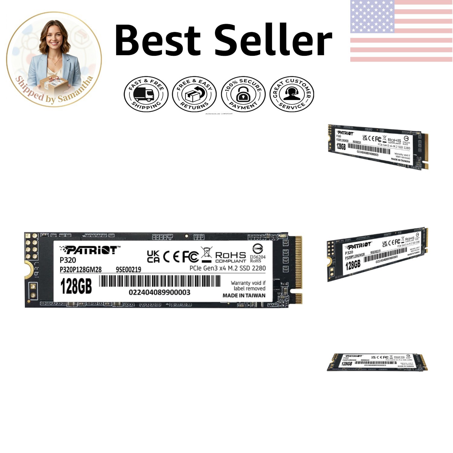 Patriot P320 128GB NVMe PCIe Gen 3x4 M.2 2280 SSD for Ultimate Performance