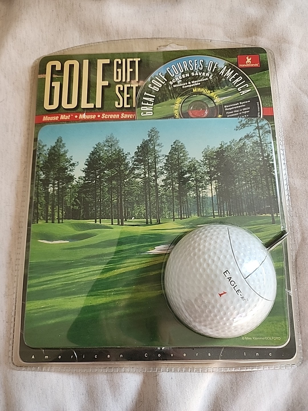 Golf Gift Set with Golf Ball Mouse, Mouse Mat, Screen Saver on CD 