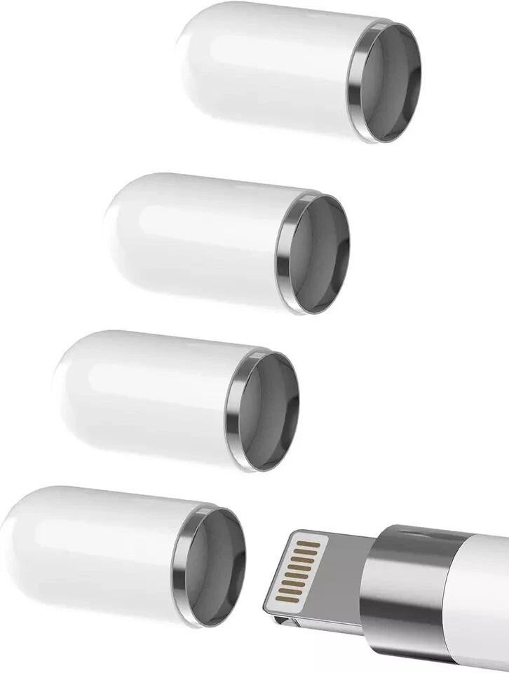 4 Pack Apple Pencil Cap Top Magnetic Adapter 1st Gen Replacement Accessories New