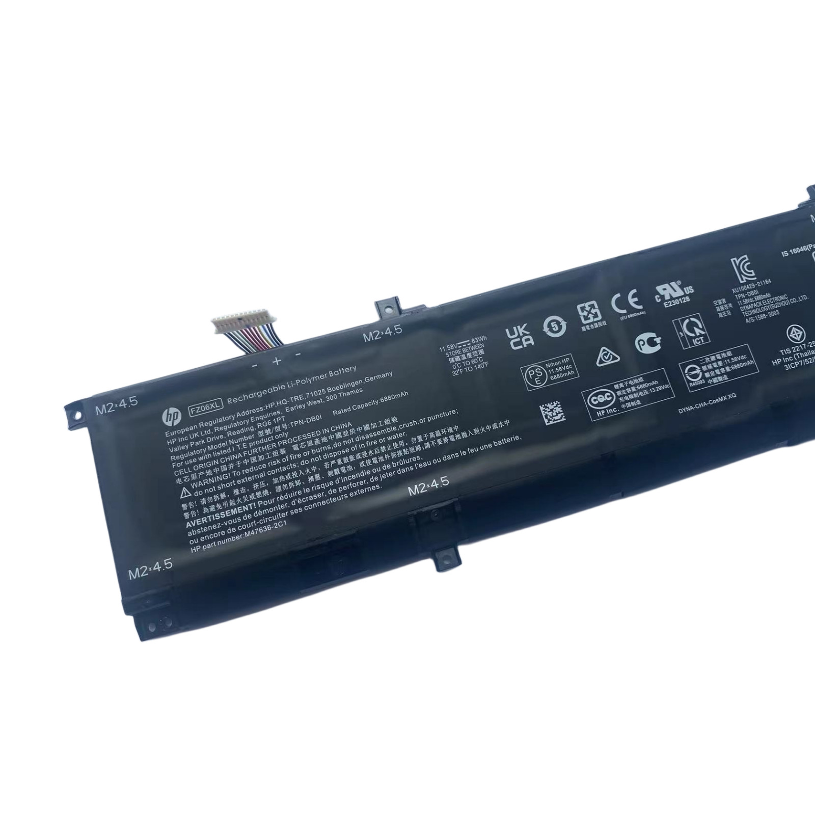 New Genuine FZ06XL TPN-DB0I 83Wh 11.58V Battery for HP fz06xl LI FZ06083XL-PL