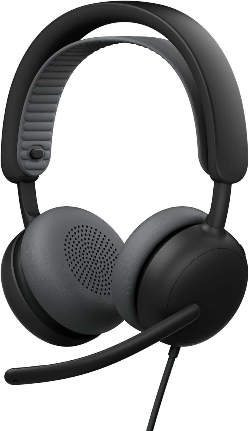 Logitech Zone Wired 2 Headset w/ Adaptive Hybrid ANC Noise Cancellation - Black