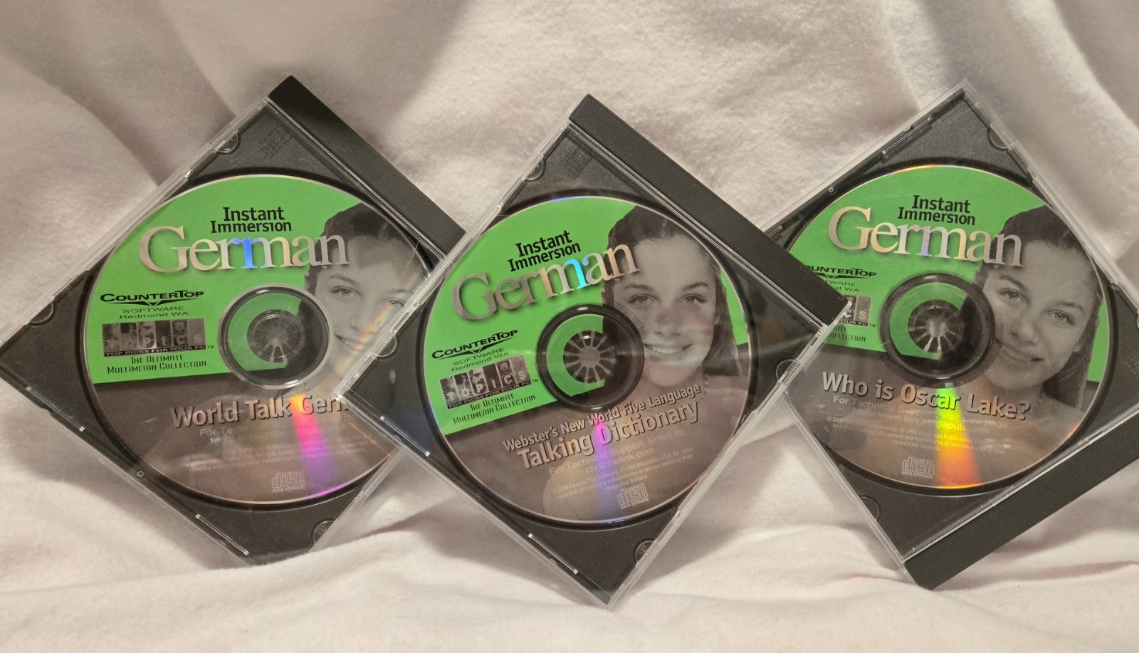 Instant Immersion German, 3 CD'S, ONLY DISKS,  PC CD-ROM, READ DESC. SEE PICS. 