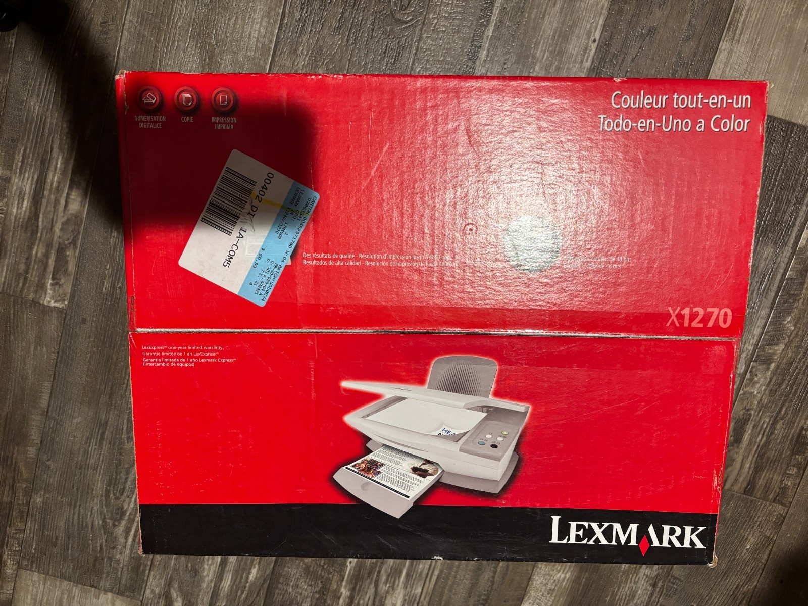 Lexmark x1270 Inkjet Color Printer New Old Stock