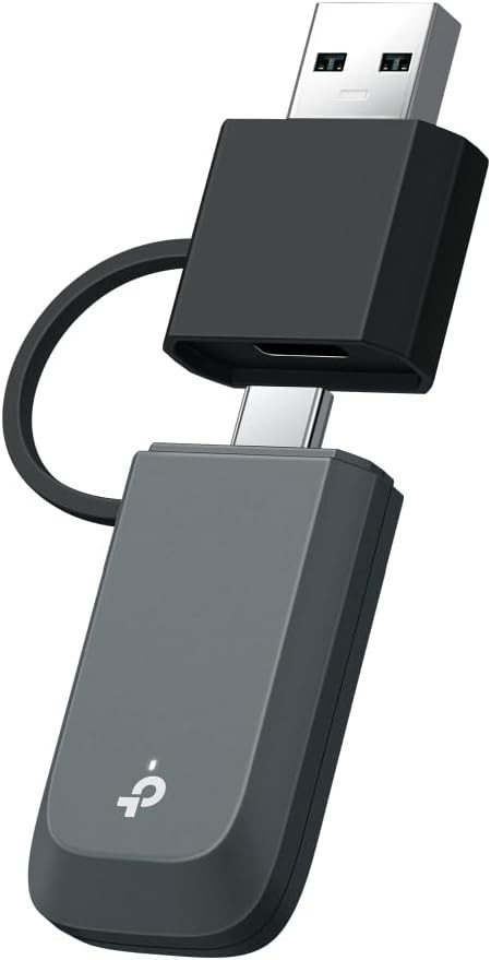 TP-Link Archer TBE400U BE6500 Tri-Band Wi-Fi 7 2.4G/5G/6G USB-C USB-A Adapter