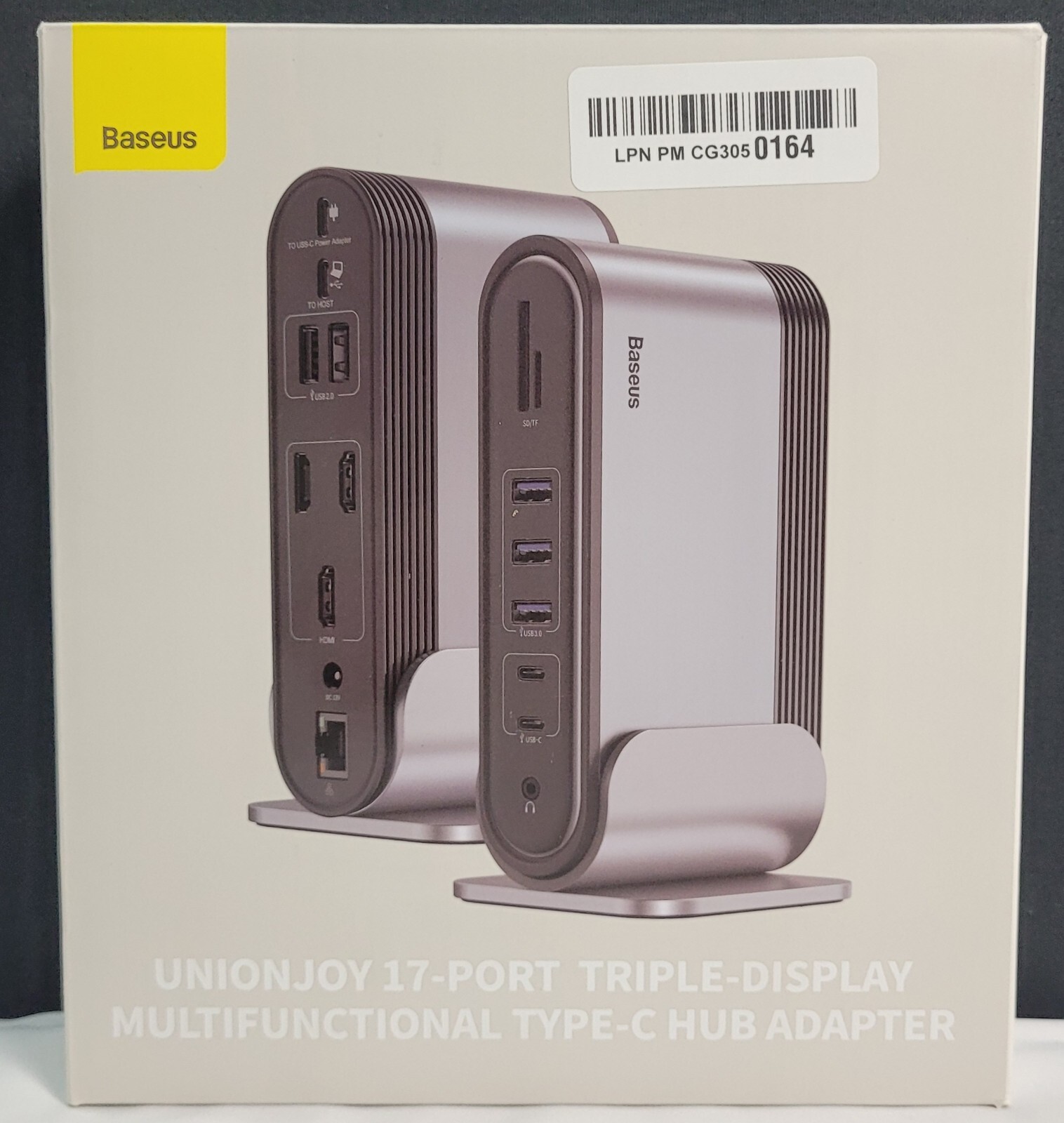 Baseus 17-in-1 USB C Docking Station to Cast on 3 Monitors with 100W PD USB-C 