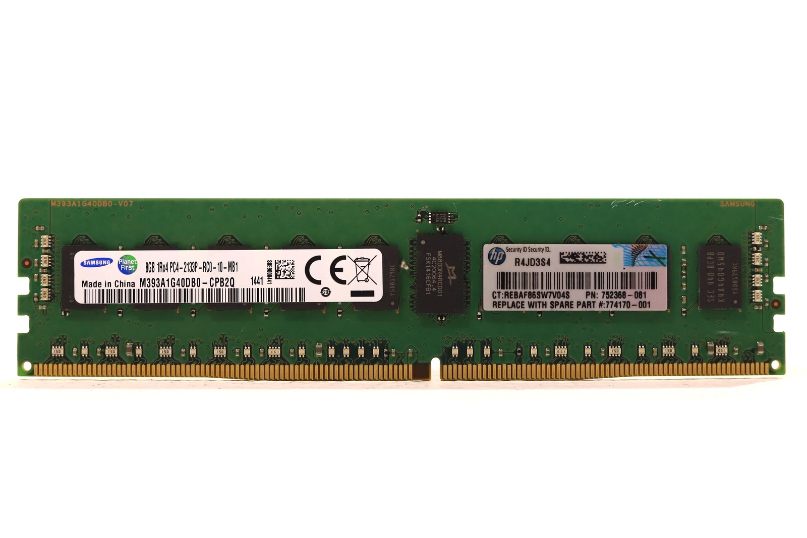 Samsung 8GB 1Rx4 PC4-2133P-RC0-10-MB1 ECC REG Server Memory M393A1G40DB0-CPB2Q
