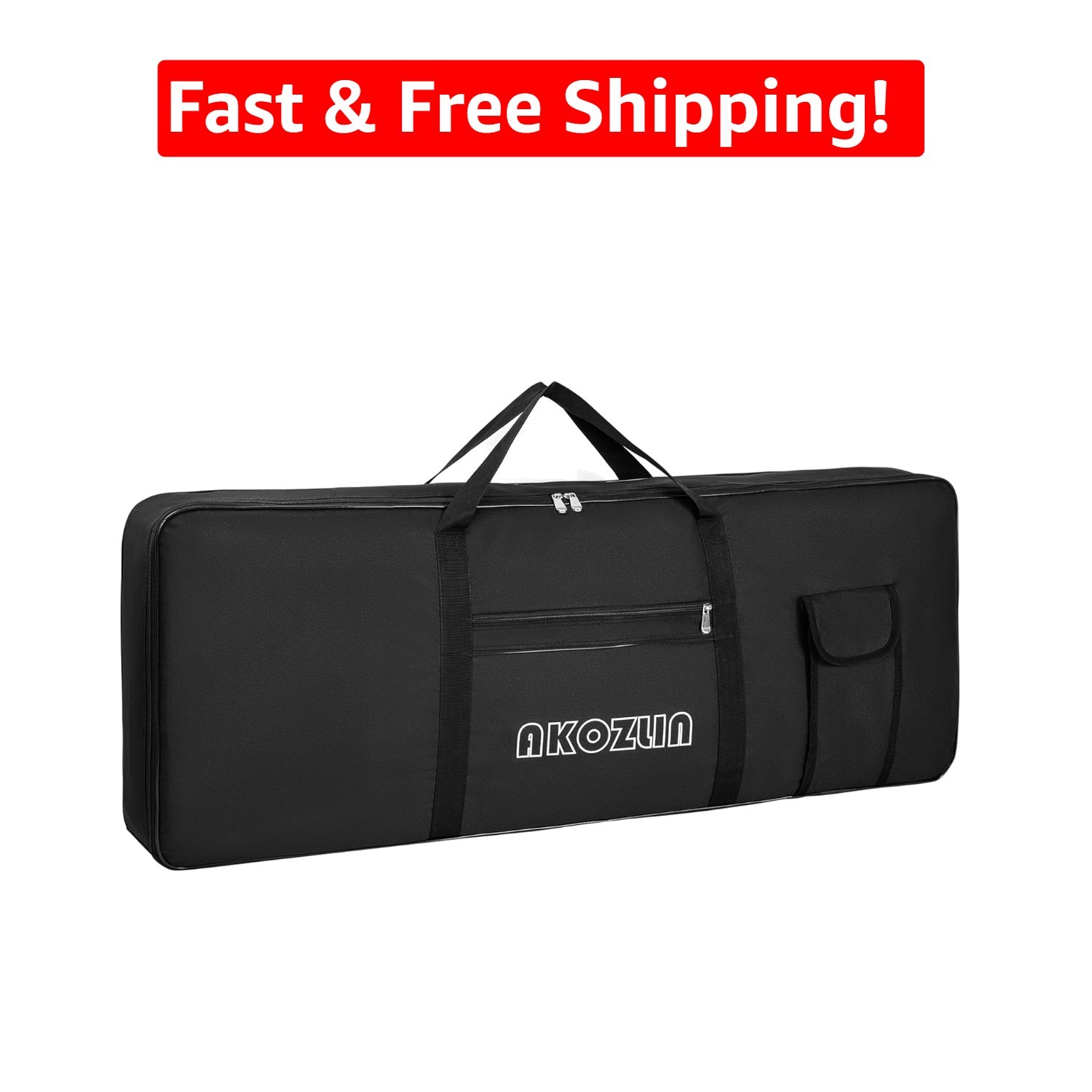 Versatile 76-Key Keyboard Case with Adjustable Straps & Modern Design 46.8"x6.1"