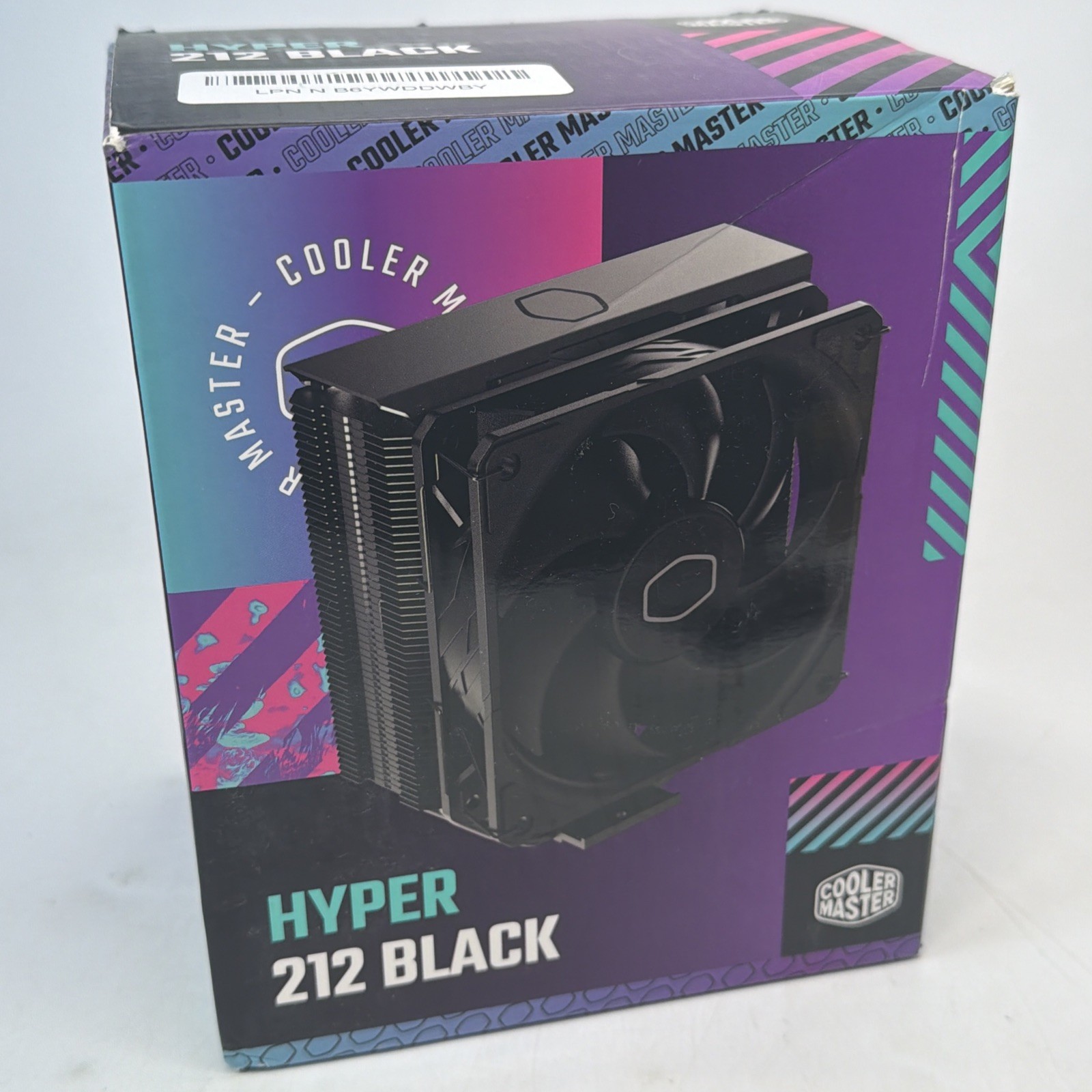 Cooler Master Hyper 212 Black CPU Air Cooler, SickleFlow 120 Edge Fan, Aluminum