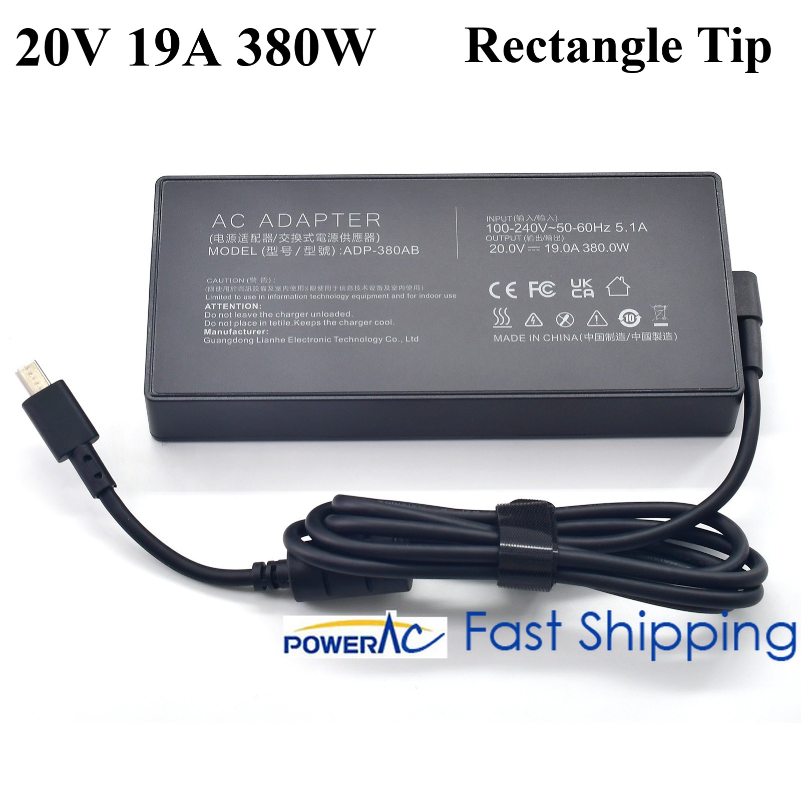 380W 20V 19A AC Adapter Charger for ASUS ROG Strix G18 (2025) G815 G815LW