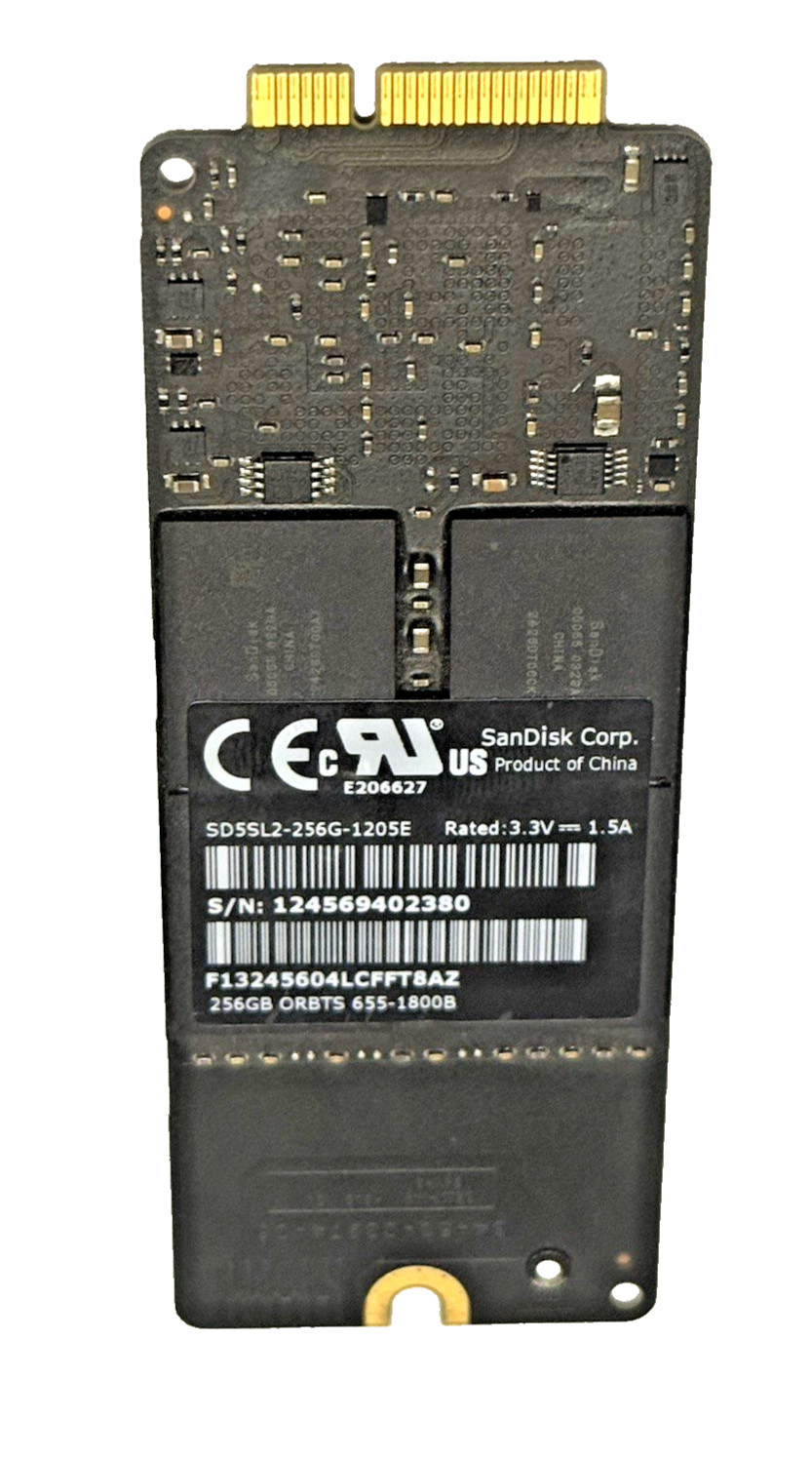 Apple OEM 256GB SSD SD5SL2-256G-1205E 655-1800B MacBook Air Pro Retina Tested