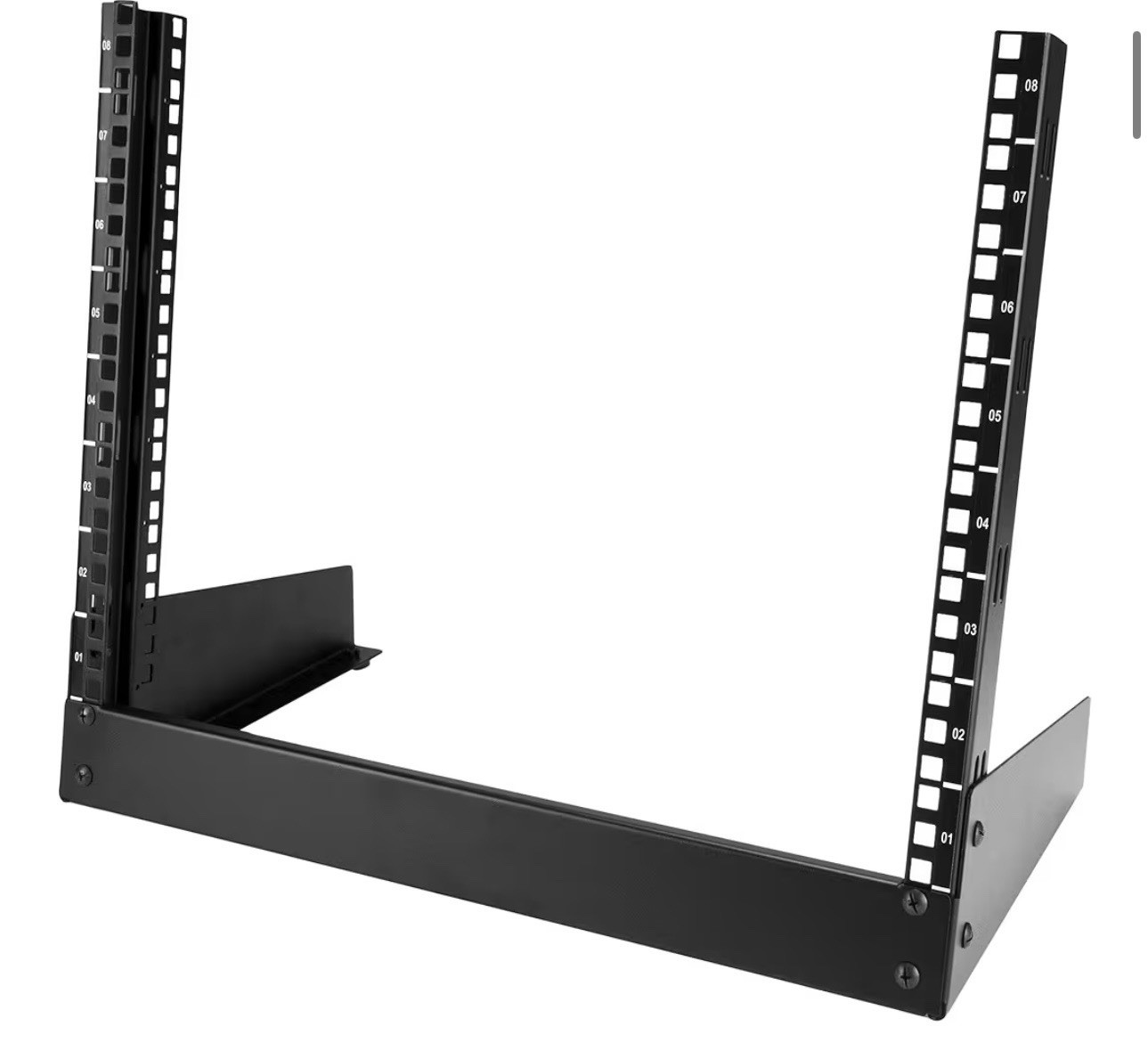 StarTech 8U 2-Post Open Frame Desktop Rack 19” Network Rack RK8OD NEW