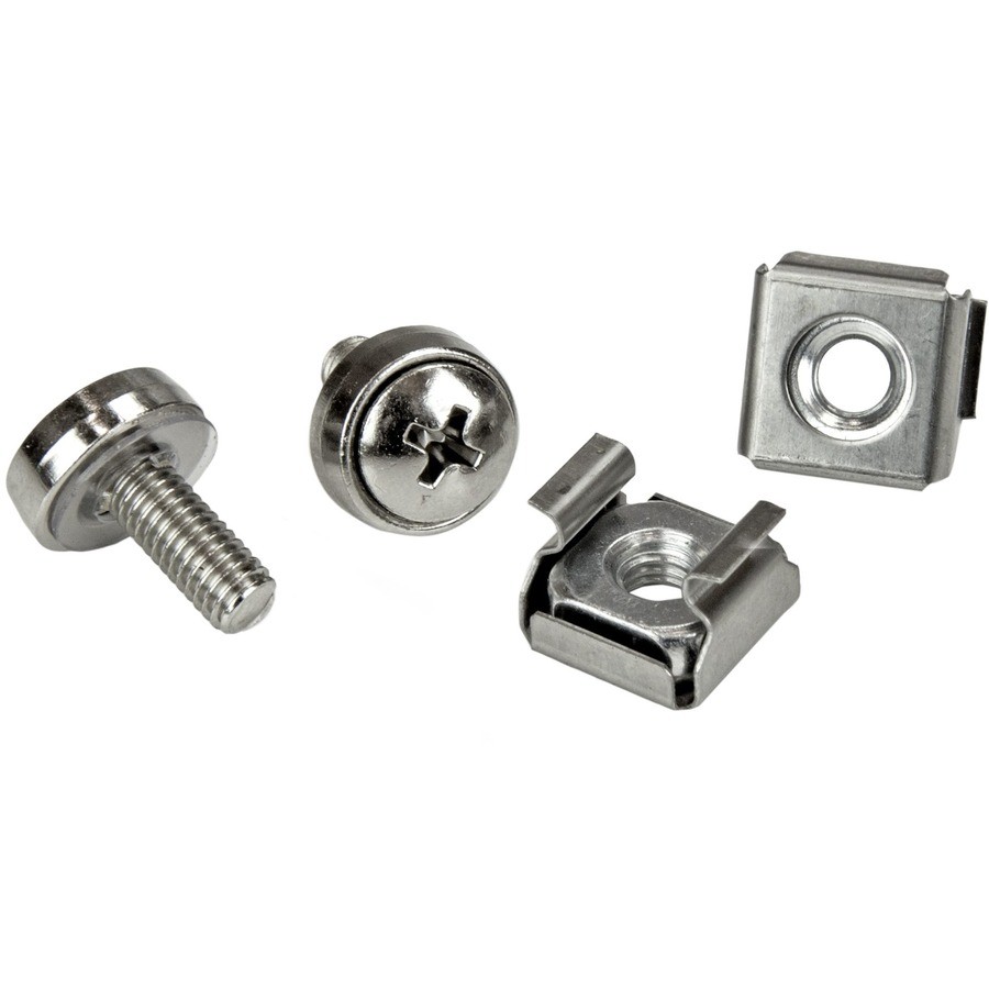 StarTech 100 Pkg M5 Mounting Screws and Cage Nuts for Server Rack Cabinet, TAA