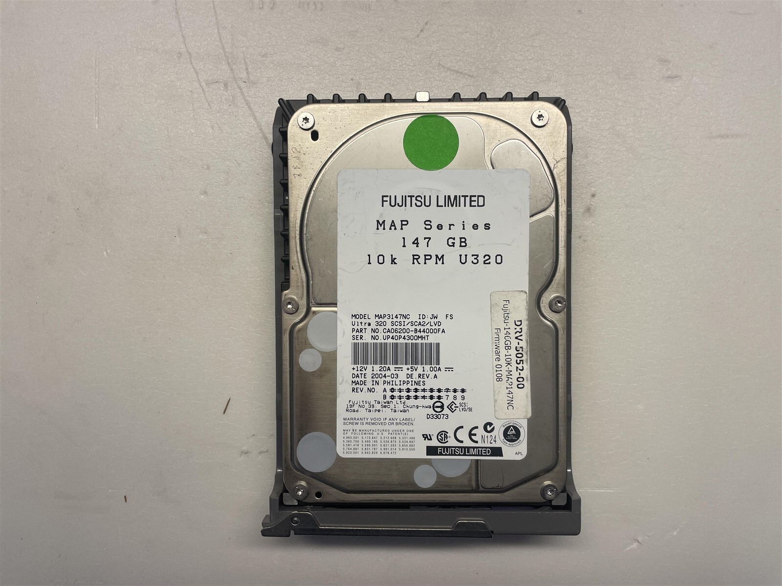 Sun 390-0154 146GB 10K RPM 8MB Cache 80 Pin 3.5" SCSI Disk(MAP3147NC)